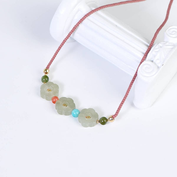 Hetian Jade Three-Flower Pendant