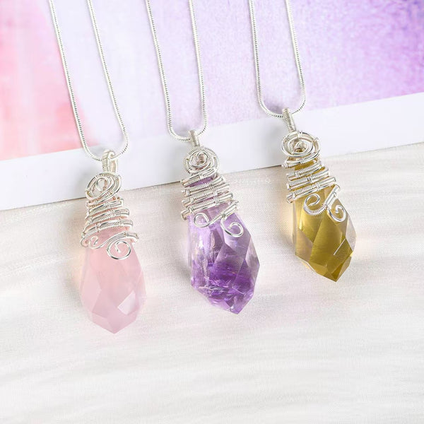 Crystal Periphery Wire-Wrapped Pendulum